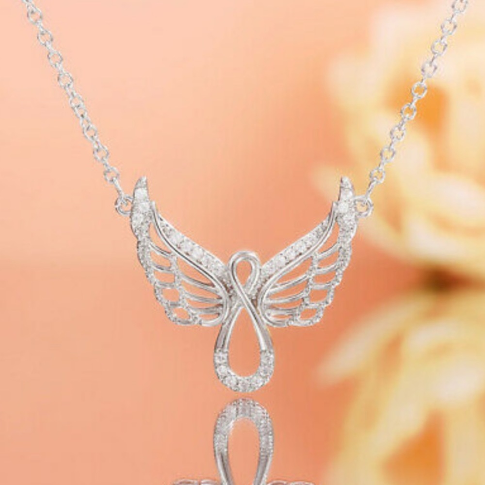 NEW Wings 925 Silver Necklace Pendant Women’s - Picture 1 of 6